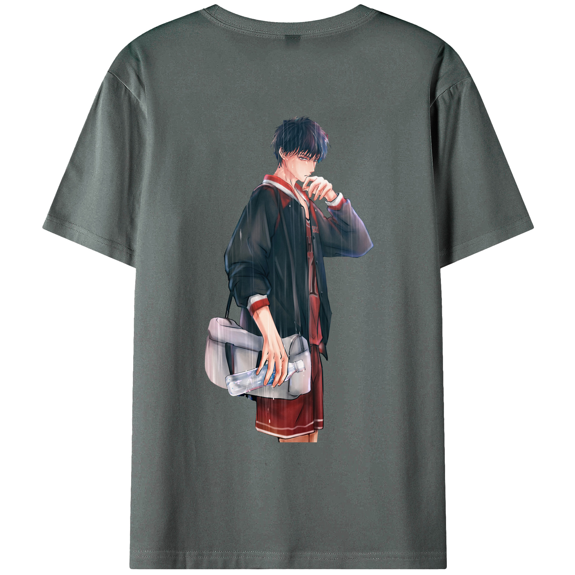 （画像用） SLAM DUNK／スラムダンク 綿100％ メンズ半袖Tシャツ（バックプリント） 通気性